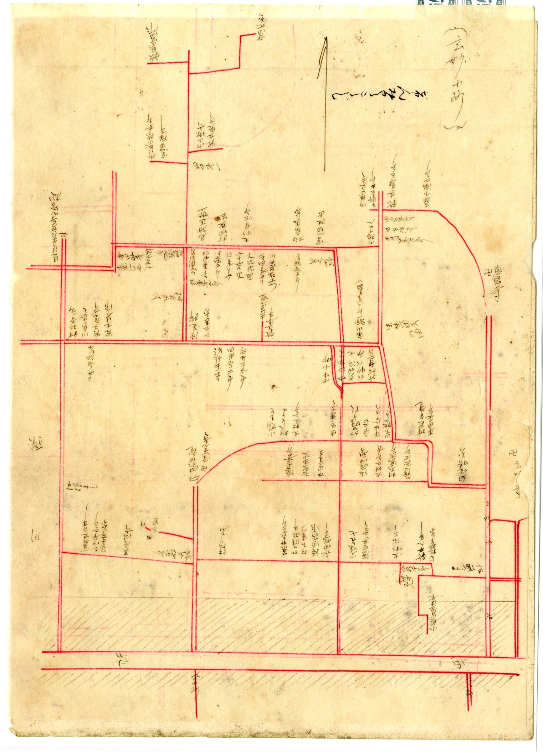 見付町戸別明細図 玄妙小路